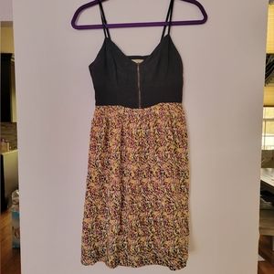Moulinette Soeurs Anthropologie Silk Spaghetti Strap Multi-Colored Size 0 Dress
